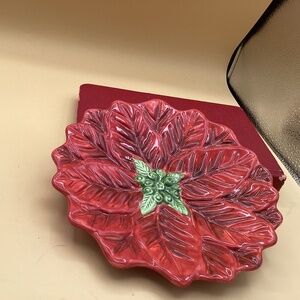 Maxcera Noel Poinsettia dish.